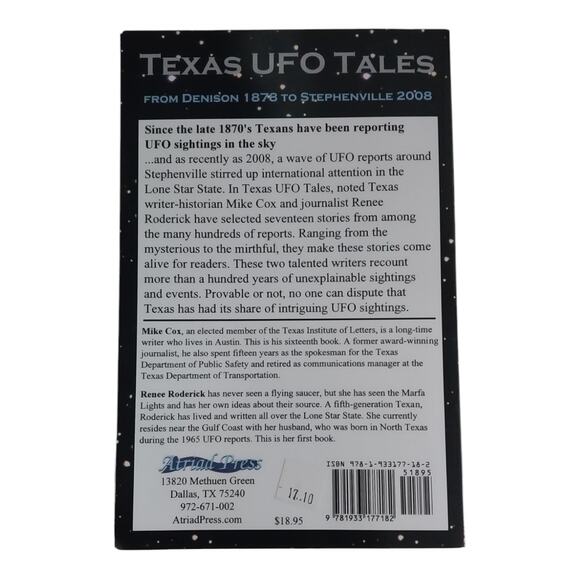 Texas UFO Tales Book Signed Mike Cox From Denison 1878 To Stephenville 2008 TX - Picture 2 of 7